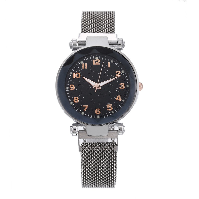 Leisure versatile hot selling digital simple women's quartz watch trendy magnet buckle free stainless steel student watch