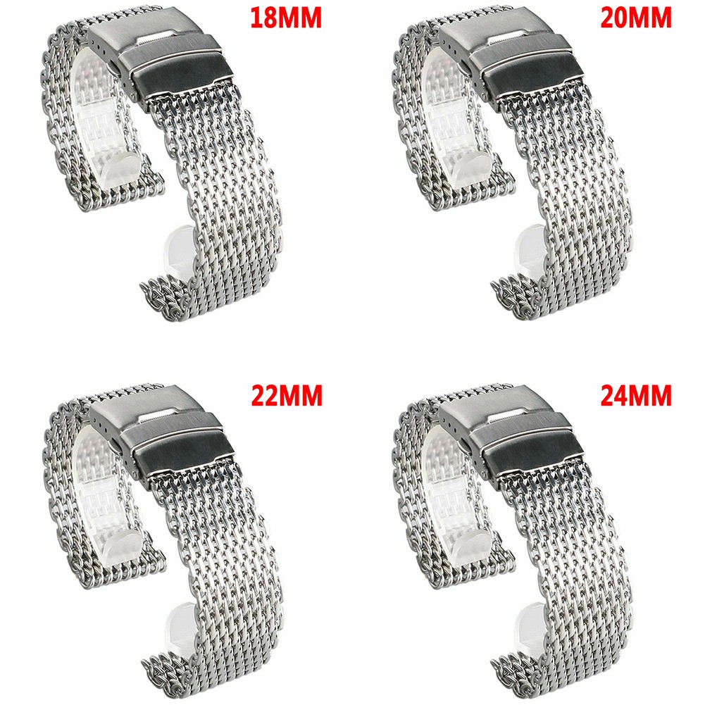 Adjustable Mesh Solid Bracelet Fashion Milanese Loop Wear Resistant Watch Strap Stainless Steel Business Replacement Wristband