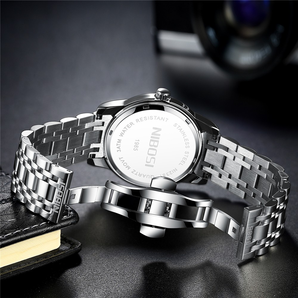 NIBOSI Women Men Luxury Brand Watch Simple Quartz Waterproof Wristwatch Female Fashion Casual Watches Mens Clock Reloj Hombre