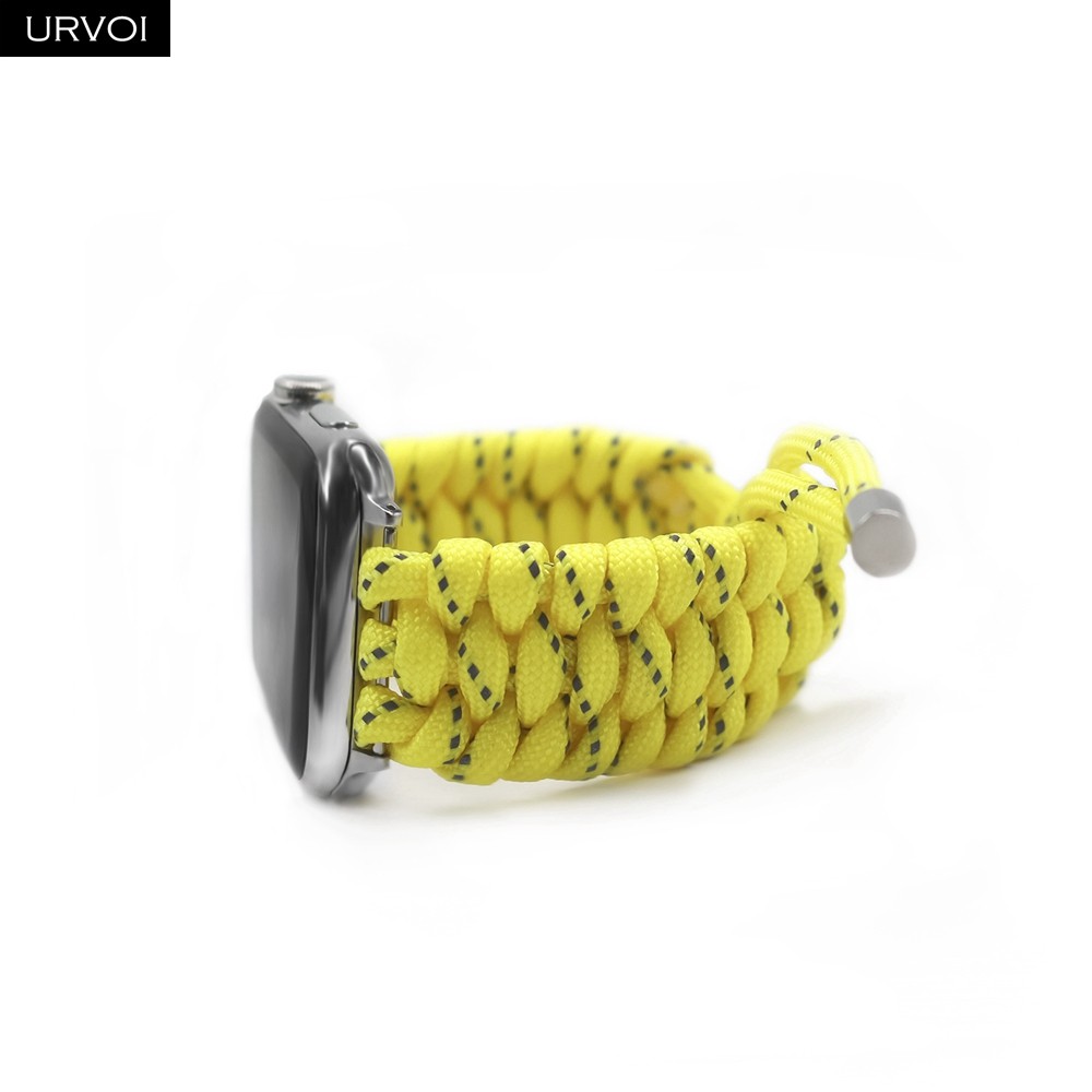 URVOI المظلة الحبل الفرقة ل أبل ساعة سلسلة 7 6 SE 5 4 321 تمتد مشبك حبل حزام ل iWatch outdoor تصميم 40 44 مللي متر