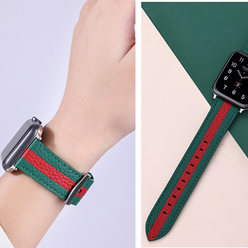 100% Genuine Leather Strap for Apple Watch Band 45mm 41mm 44mm 42mm 38mm 40mm Sport Band for iwatch 7 SE 6 5 4 3 Watchband