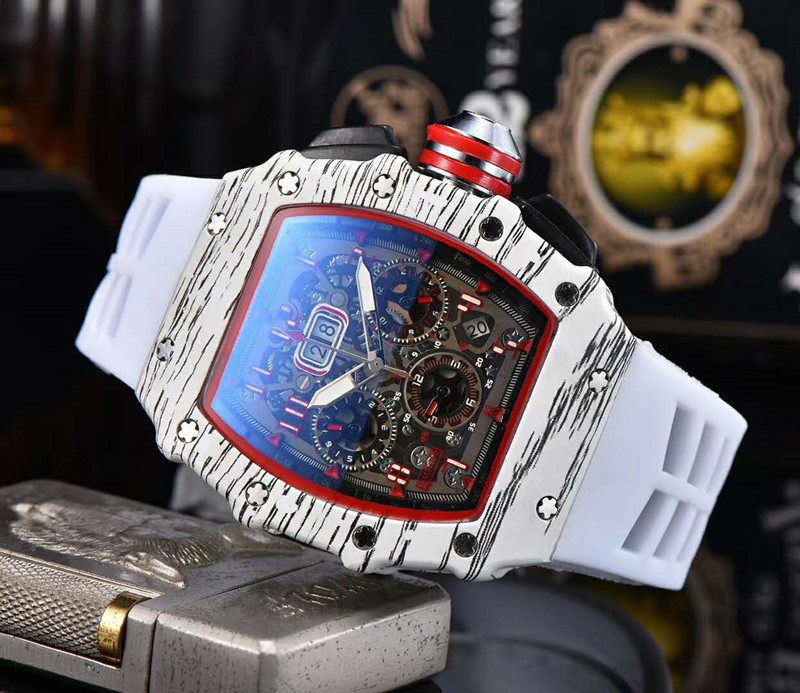 RM Fashion Brand Automatic Mechanical Watches Men Waterproof Skeleton Wrist Watch With Women Men Leather Strap