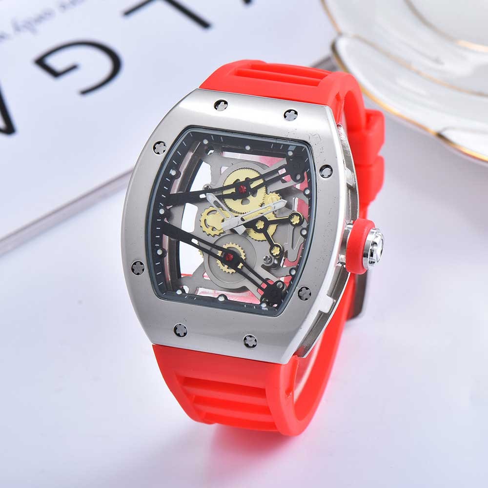 2021 Brand RM Casual Men's Watch Sports Wristwatch Man Carbon Cellulosic Watches Fashion Silicone Woman Quartz Hollow Out Watches