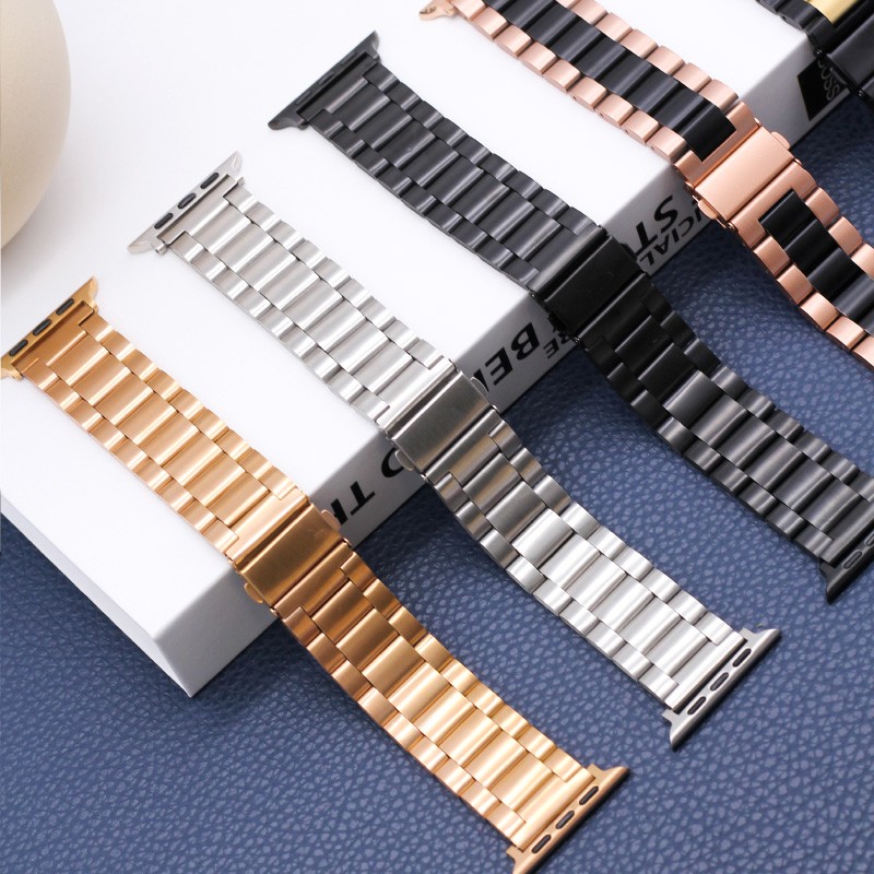 Metal Strap for Apple Watch Band 44mm 42mm 40mm 38mm 41mm 45mm Stainless Steel Bracelet for iWatch Series 7 6 SE 5 3 Accessories