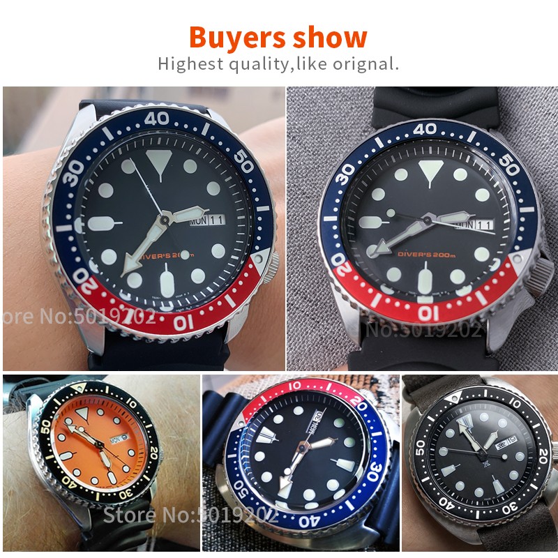 For Seiko Flat Metal Glass With Chamfer Skx007 SKX009 SKX011 Watch Crystal Watch Glass Spare Parts Blue AR Coating