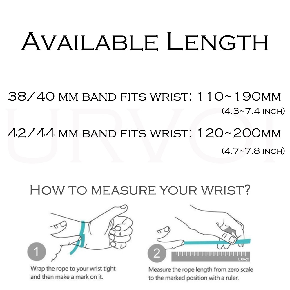 URVOI Braided Band for Apple Watch Series 7 6 SE 5 4 3 Single Loop Stretchable Strap Adjustable fram buckle for iWatch 41 45mm