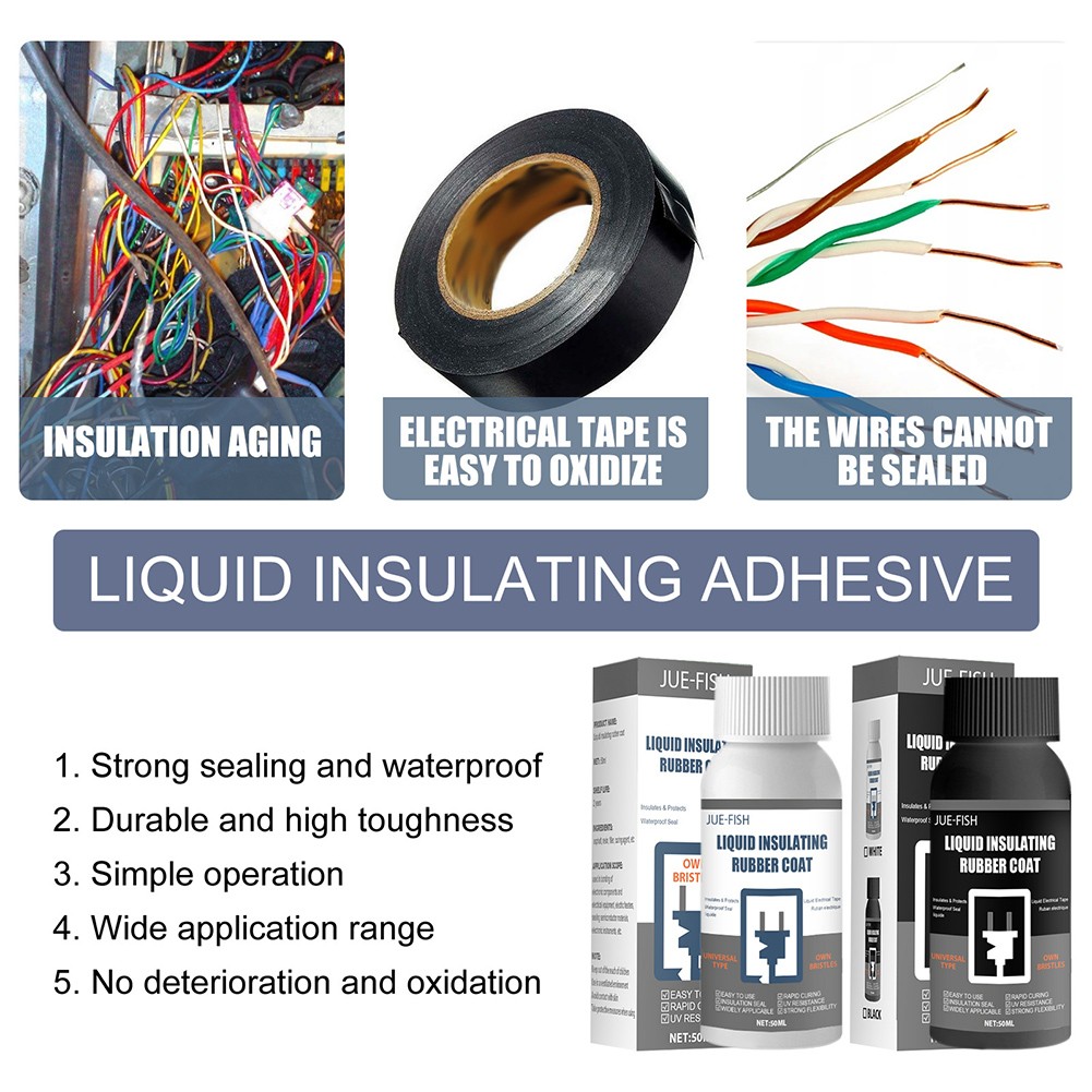 30/50ml Electrical Insulation Sealant Liquid Tape Paste Waterproof Anti-UV Fast Dry Lamp Board Electronic Sealant No Corrosion
