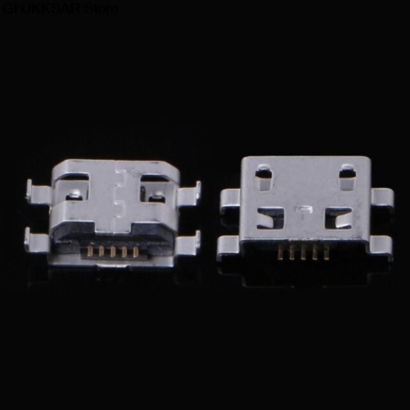 10pcs Micro USB 5pin B Type 0.8mm Female Connector Mobile Phone Mini USB Jack Connector 5pin Charging Socket Four Feet Plug