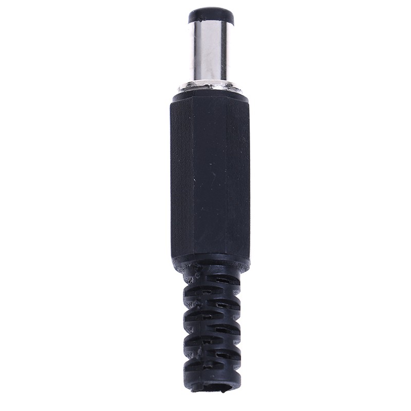 5/10pcs/pack Black DC Power Plug 5.5X2.1mm Soldering Line Black DC Power Male Plug Jack Adapter