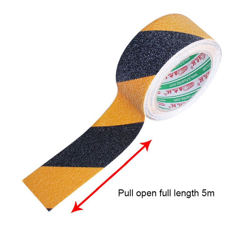 1pc 5m Non-slip Safety Tape Anti-slip Stickers Indoor/Outdoor Strong Grip Abrasive Tapes for Indoor Outdoor Stairs Boat Decks