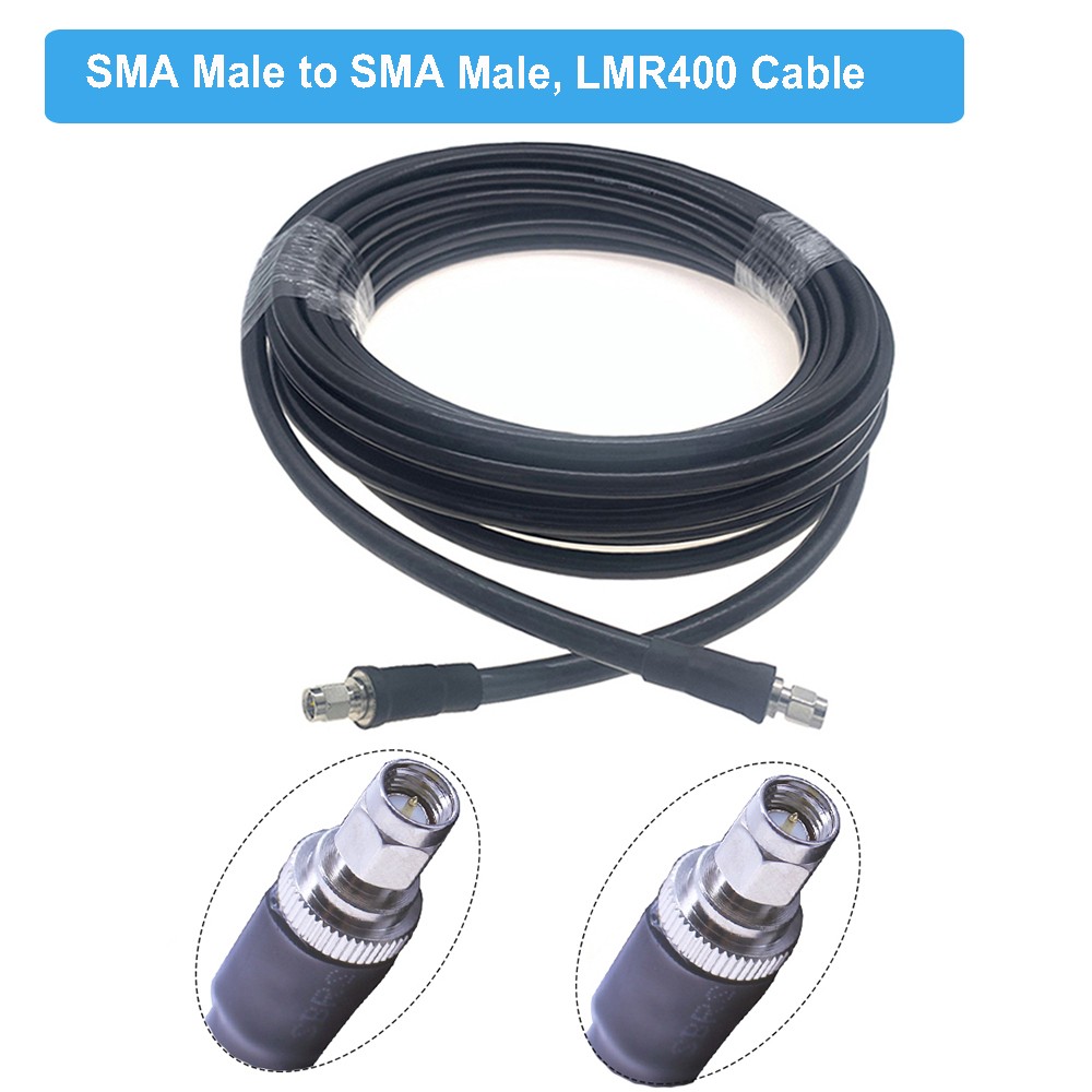 50 Ohm Pigtail RF Coaxial WiFi Router Extension Jumper Cord SMA LMR400 Cable RP-SMA Female to RP-SMA Female LMR-400