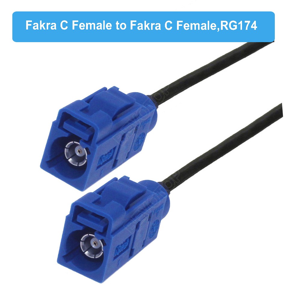 Blue Fakra C RAL 5005 Male Female RG174 Cable GPS Antenna Extension Cord RF Coaxial Pigtail For Car GPS Navigation