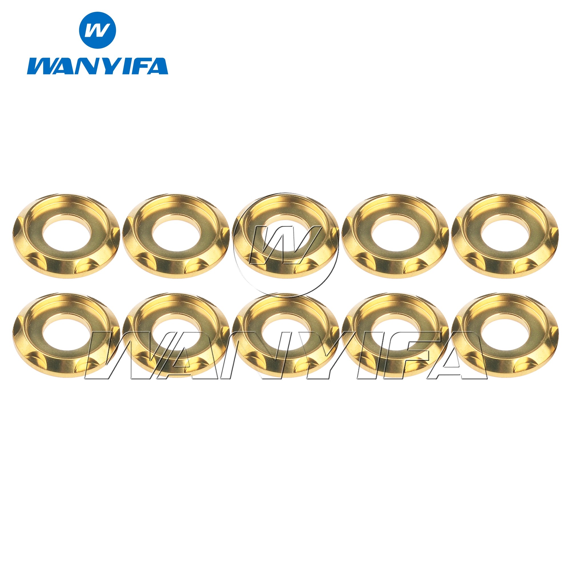 Waniva Titanium Gasket M5 M6 M8 M10 Fancy Decorative Spacer Washers for Motorcycle Car 10pcs