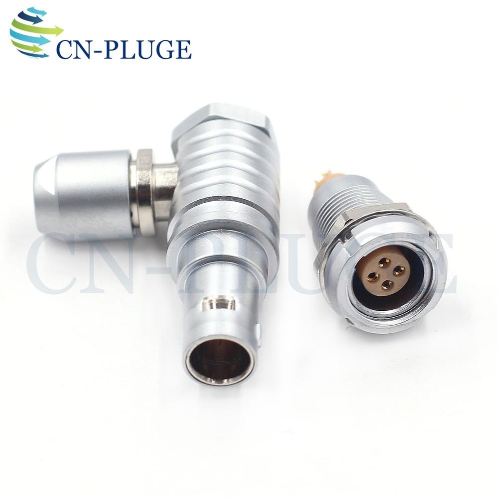 FHG ECG 0B Connectors M09 Series 4Pin Push Pull Self Locking Elbow Connector, widely used in industrial equipment power supply