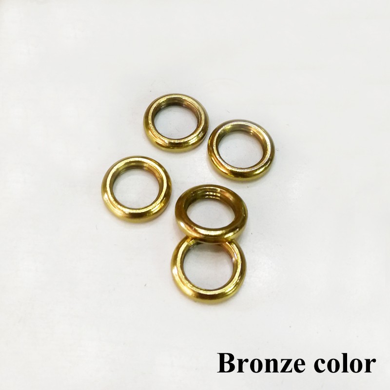 Dia14mm metal nut tooth ring with M10*1.0 pitch inner thread, gold bronze and chrome color, lighting lamp DIY accessories