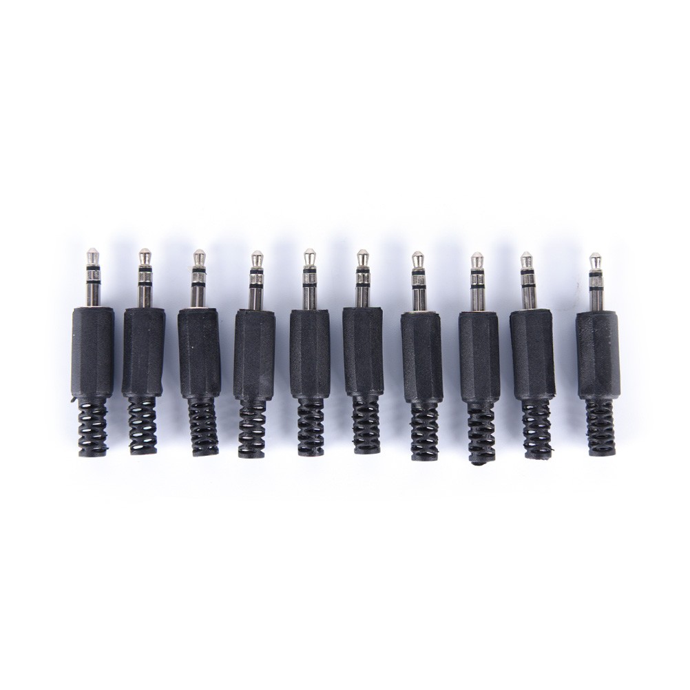 10pcs/5pcs 3.5mm jack plug 3.5 stereo plug black 3.5mm audio jack plug headphone male connector wholesale