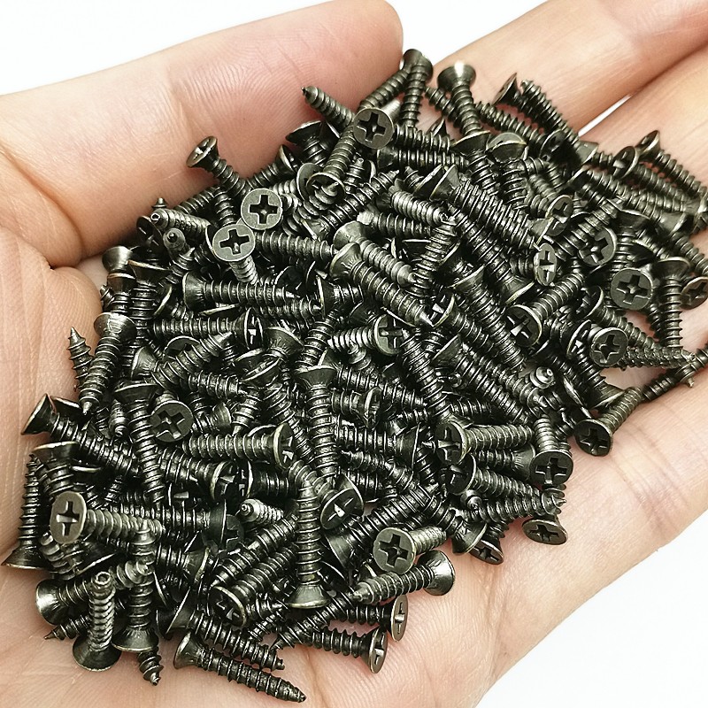 200pcs 2x5mm 2x6mm 2x8mm 2x10mm steel phillips pan round head self tapping screw wood screw