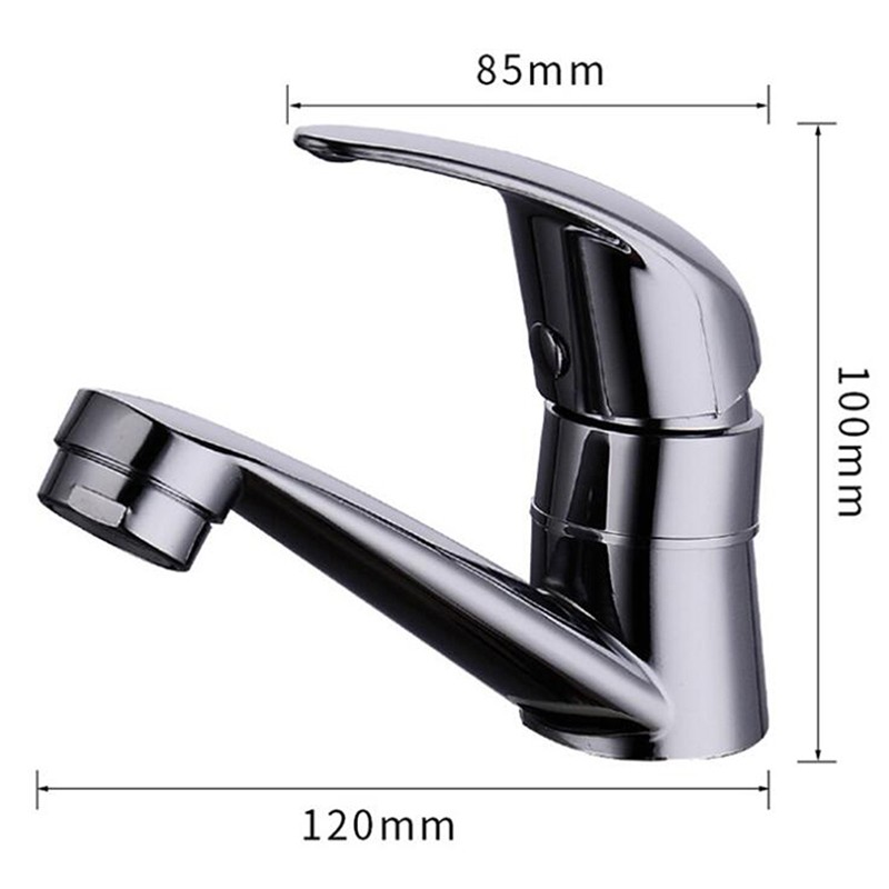 Chrome Surface Mount Bathroom Basin Faucets Single Handle Single Hole Bath Tap Cold Water Tap Hardware