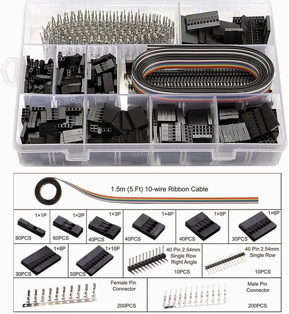 760x 2/3/4/5/6p jumper pitch terminal housing header connector 1500x single row right angle female male pin connector with plier