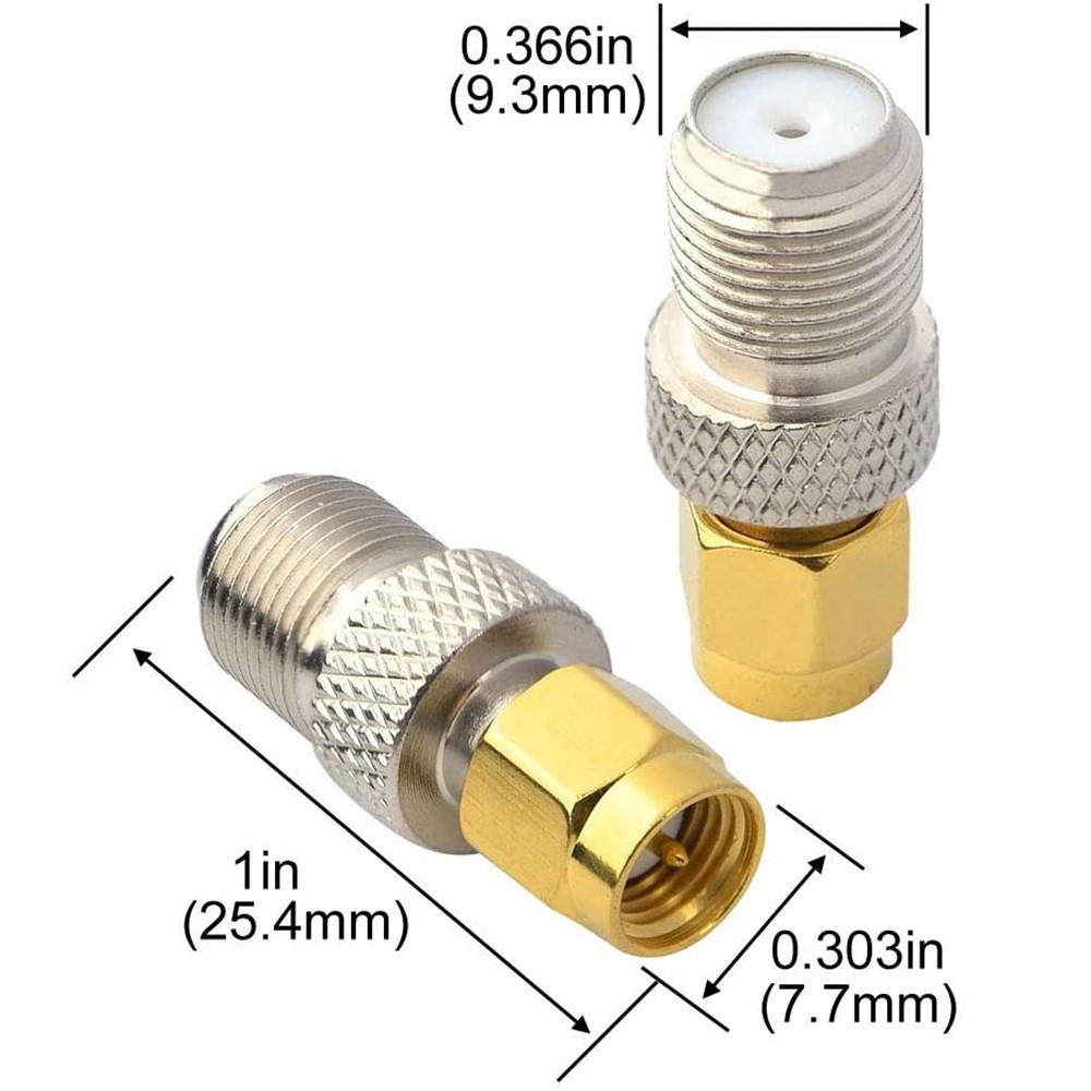 2pcs/1pcs F Type Female to SMA Male Adapter RF Coaxial Coax Antenna Cable F Female to SMA Male Connector