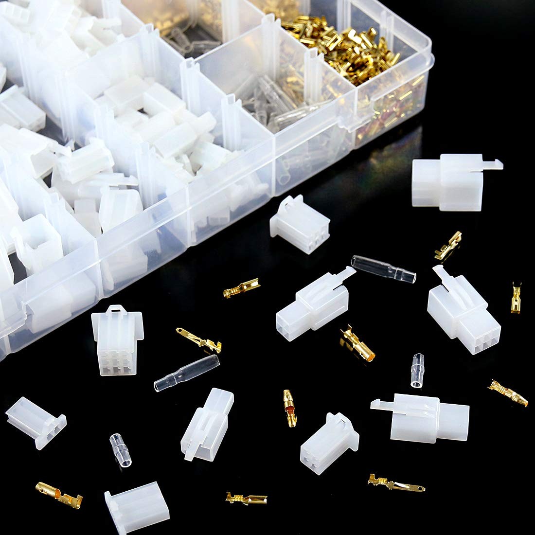 1200/380pcs/set Car Motorcycle Electric 2.8mm 2 3 4 6 9 Pin Connector Wire Terminal Fixed Hook Male Female Terminals