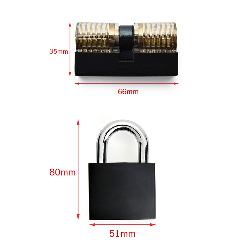 Supplier Locks Pick Tool Sets Transparent Visible Practice Lock Panels Kit With Broken Key Extractor Wrench Tool