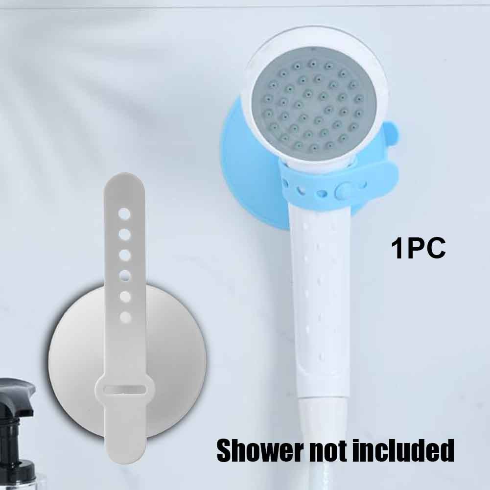 Space Saving Shower Head Holder Home Hotel Durable Strong Suction No Drilling Silicone Wall Mounted Solid Bathroom Accessories