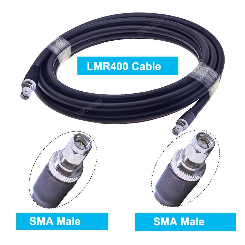 SMA Cable LMR400 SMA Female to RP SMA Male 50 Ohm Low Loss RF Pigtail Adapter WiFi Antenna Extension Cable Signal Booster Jumper