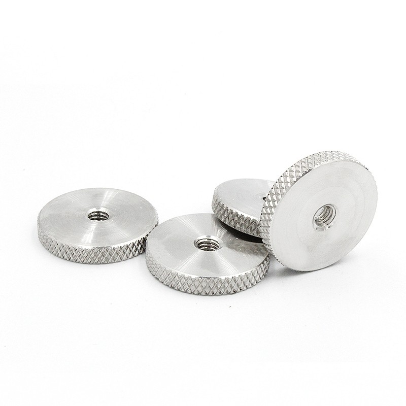 Knurled Thumb Nuts M4 M5 M6 M8 M10 M12 304 Stainless Steel Flat Head Knurled Hand Screw Round Nut Fastening Tools