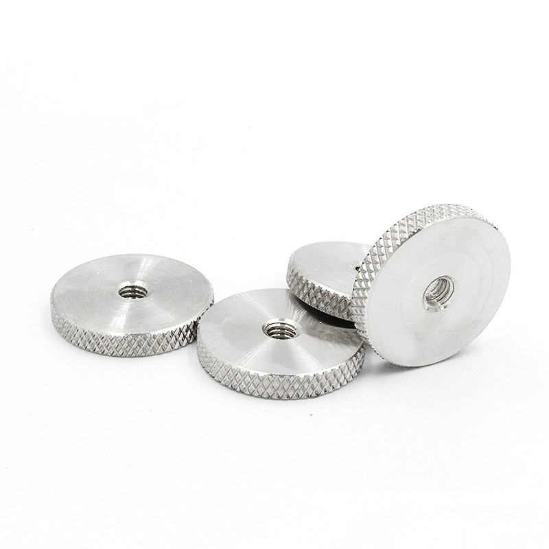 M4 M5 M6 M8 M10 M12 Hand Screw Nuts Knurled Thumb 304 Stainless Steel Flat Head Knurled Round Nut Hardware Fasteners