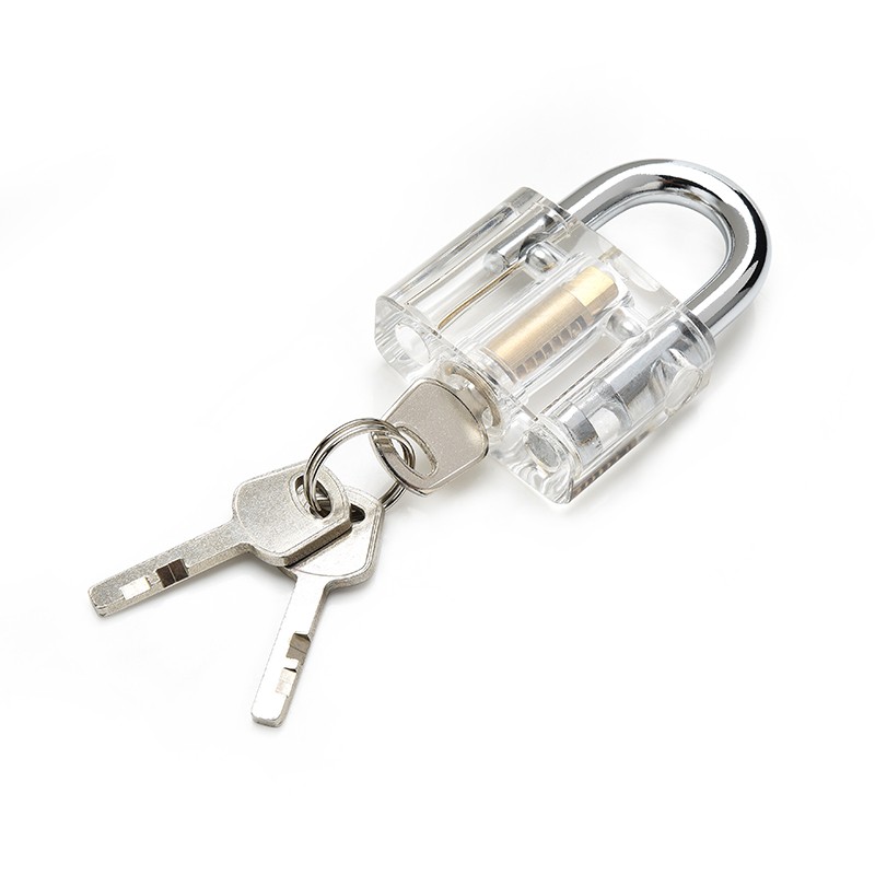 7pcs padlocks transparent locks pick combination practice lock training tools visible practice skill