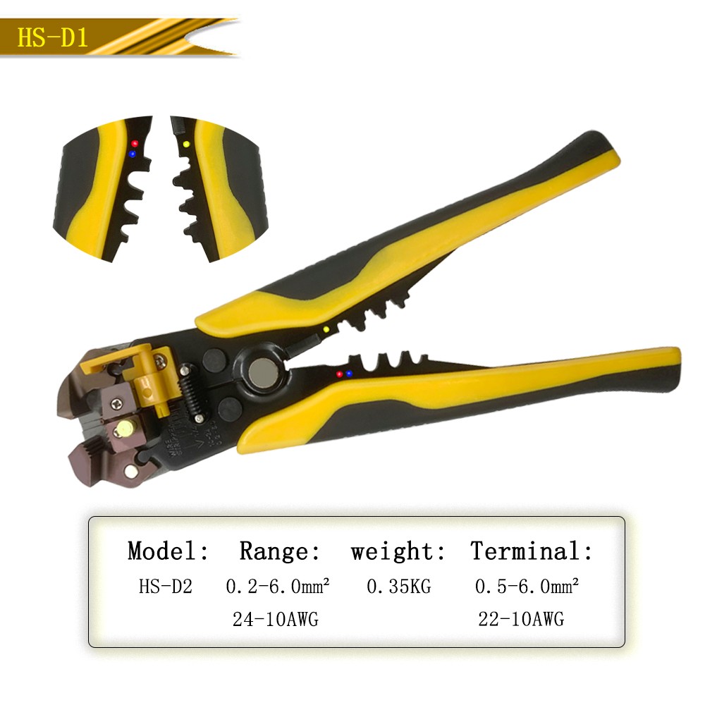 Insulated Wire Connector Terminal Crimping Terminal Cold Crimping Insulated Terminal Crimping Tool 16-6/6-4 Wire Stripper D1