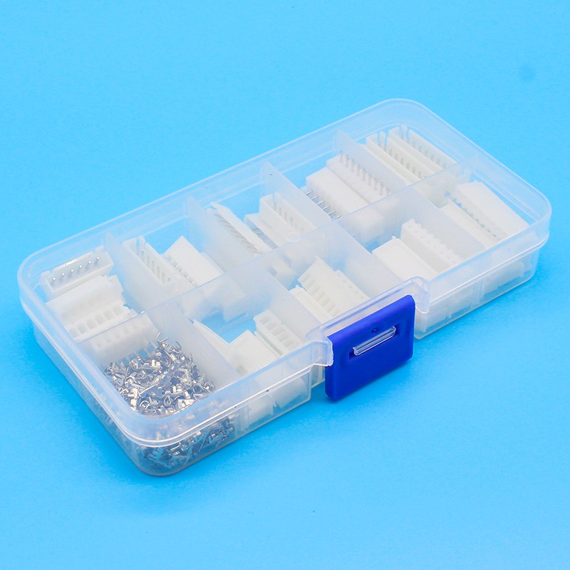 25 Sets Kit in a Box 6p 7p 8p 9p 10 Pin 2.54mm Pitch Terminal/Housing/Pin Header Connector Wire Connectors Adapter XH Kits