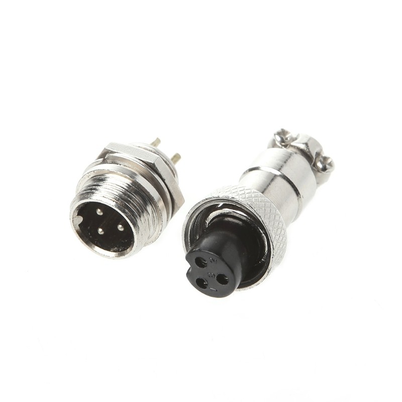 Aviation Plug Male and Female Wire Panel Metal Connector 12mm 2/3/4/5/6 Pin GX12 New