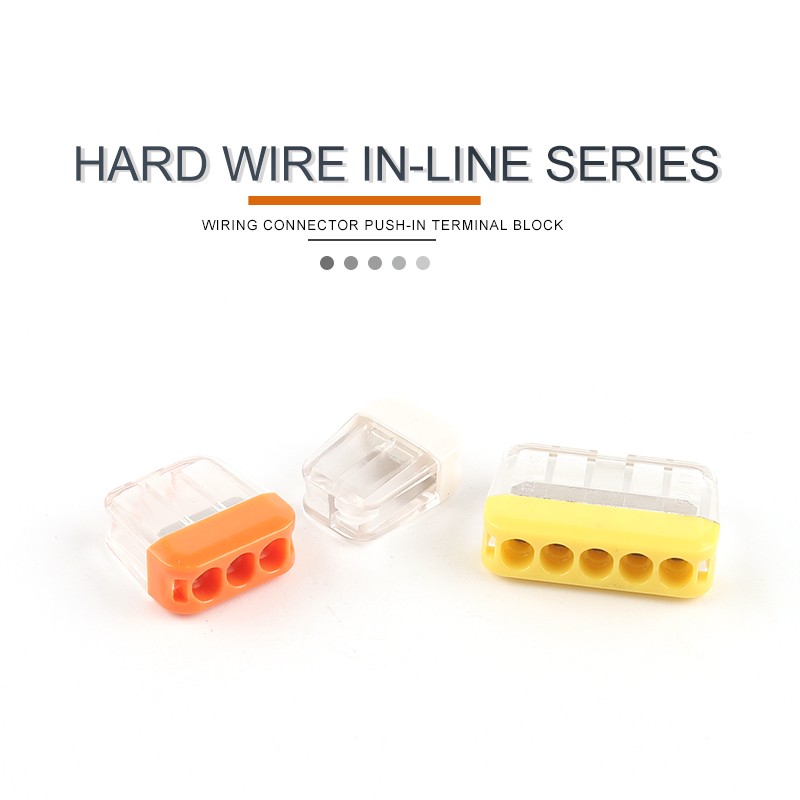 10/30/50/100pcs 2/3/5 Pin Quick Easy Wire Fastener Connector Terminal Block Compact Push In Connector Wiring Connector AWG 20-14