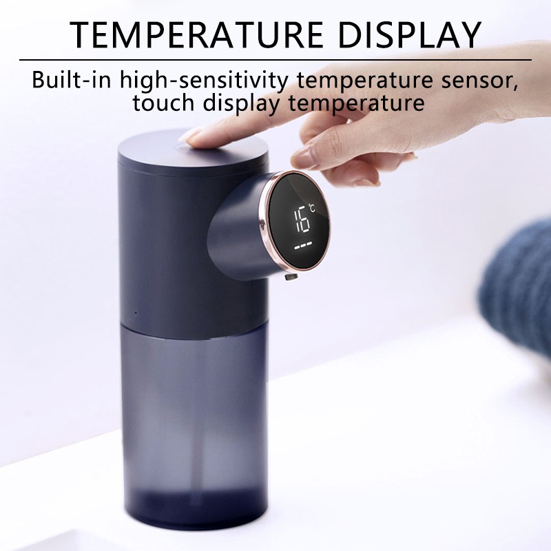 Automatic Soap Liquid Dispenser with USB Charging Bathroom Liquid Soap Dispenser Digital Display Smart Temperature Sensor