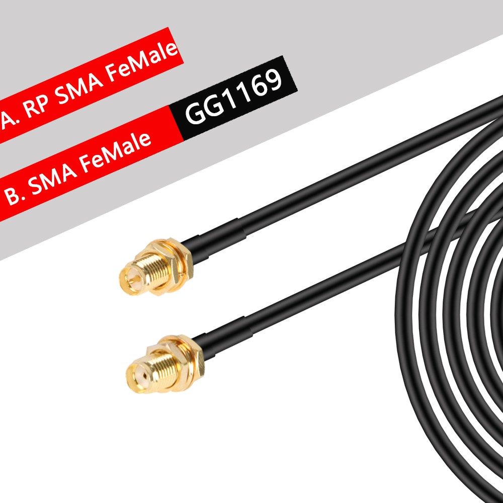 2m 5m 10m 20m SMA Male to SMA Male RG58 50ohm Coaxial Cable SMA Plug WiFi Antenna Extension Cable Connector Pigtail Adapter