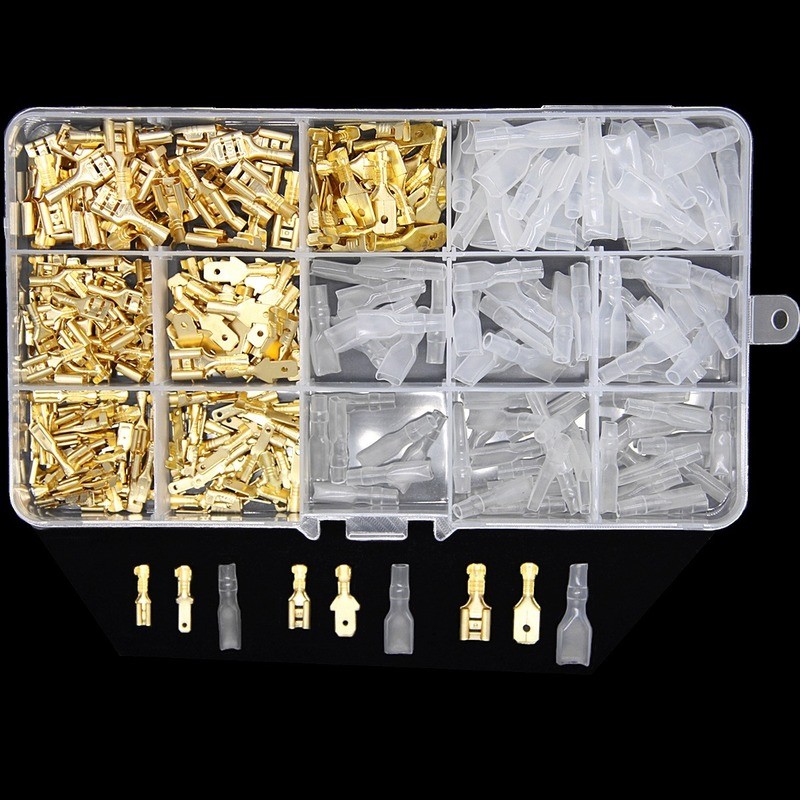 270/315/450/900pcs 2.8/4.8/6.3mm Crimp Terminals Insulated Seal Electrical Wire Connectors Crimp Terminal Connector Assortment