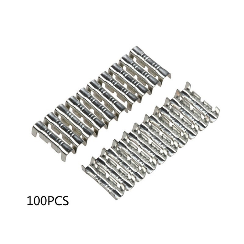 100pcs Docking Line Connectors Push Button Quick Connect Terminals Wire Crimp Terminals 0.5 to1.5 Square Wire Crimp Connector