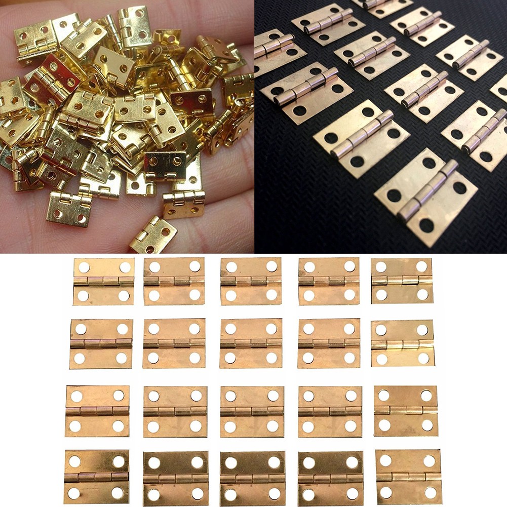 Mini gold Copper Brass hinges 8*10MM jewelry box DIY furniture cabinet mini butt