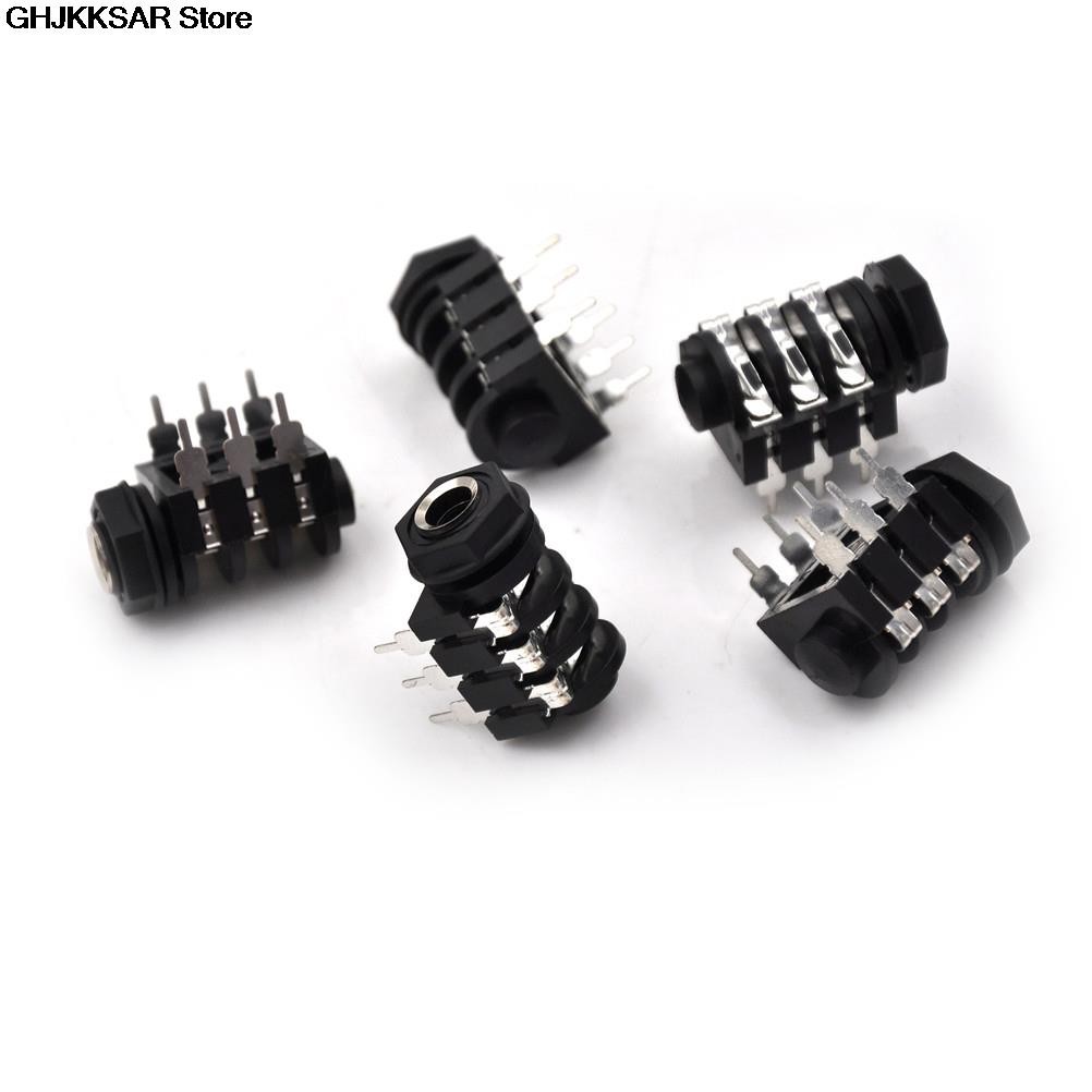 5pcs 6.35mm/6.35 6P/6PIN Stereo Audio Microphone Female Socket/ Jack Connector