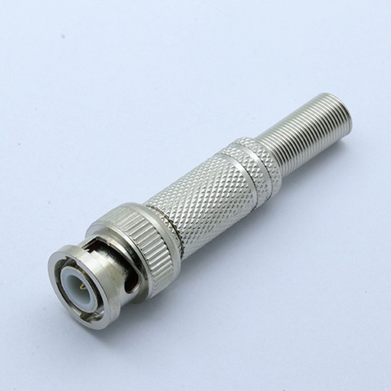 12/50/100pcs BNC Male Plug With Spring Connector Terminator RF Coax Adapter For CCTV