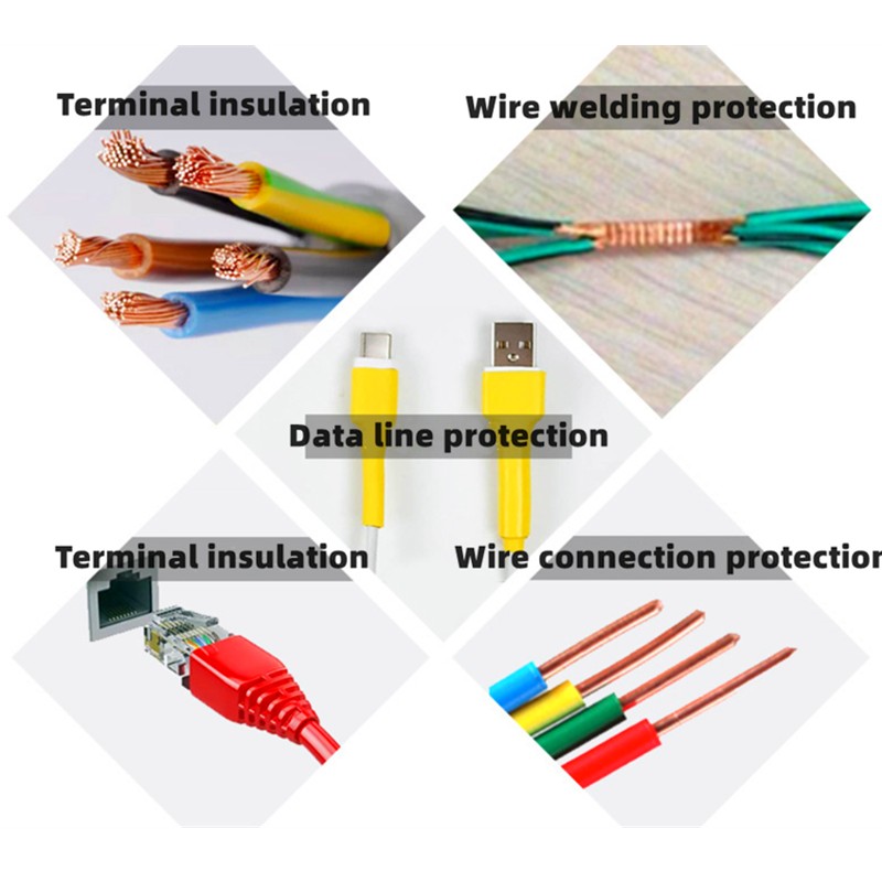 200 PCS Boxed,Wire Connector,Crimp Solder Butt Thermoresistant Tube,Solder Ring Terminal,Heat Shrink Sleeve,Insulation Waterproo