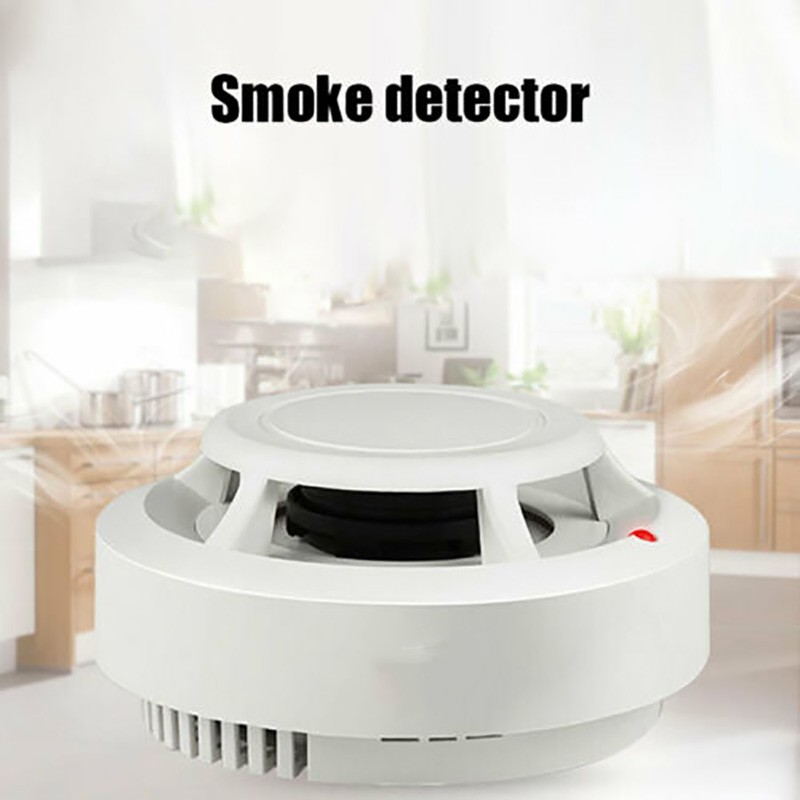 High sensitivity smoke detector wireless photoelectric smoke detector for home use fire alarm smoke alarm system