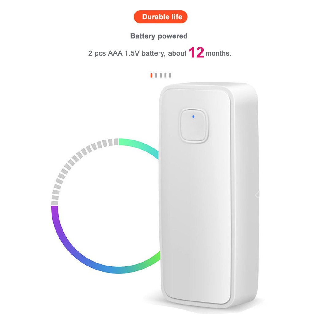 Tuya Smart Life Wireless Door/Window Detector APP Notification Alerts Security Sensor Support Alexa Google Home No Need Hub