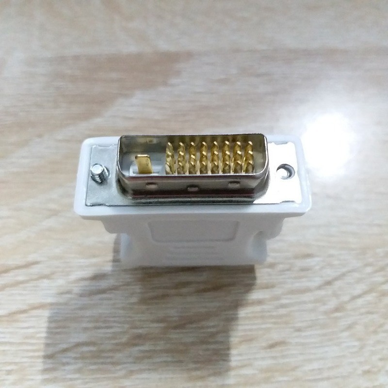 Durable White Plastic Computer Monitor Video Connector DVI 24+1 to VGA Female Multipurpose Converter Mini Converter