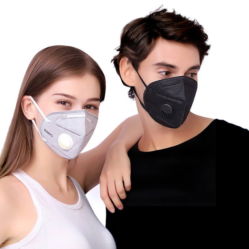 5 Layer KN95 Black Valve Mask ffp2 Respirator Mask Mascarillas FPP2 homology ada Respirator Adult Face Mask FFP2 маск for Women KN95 Filter