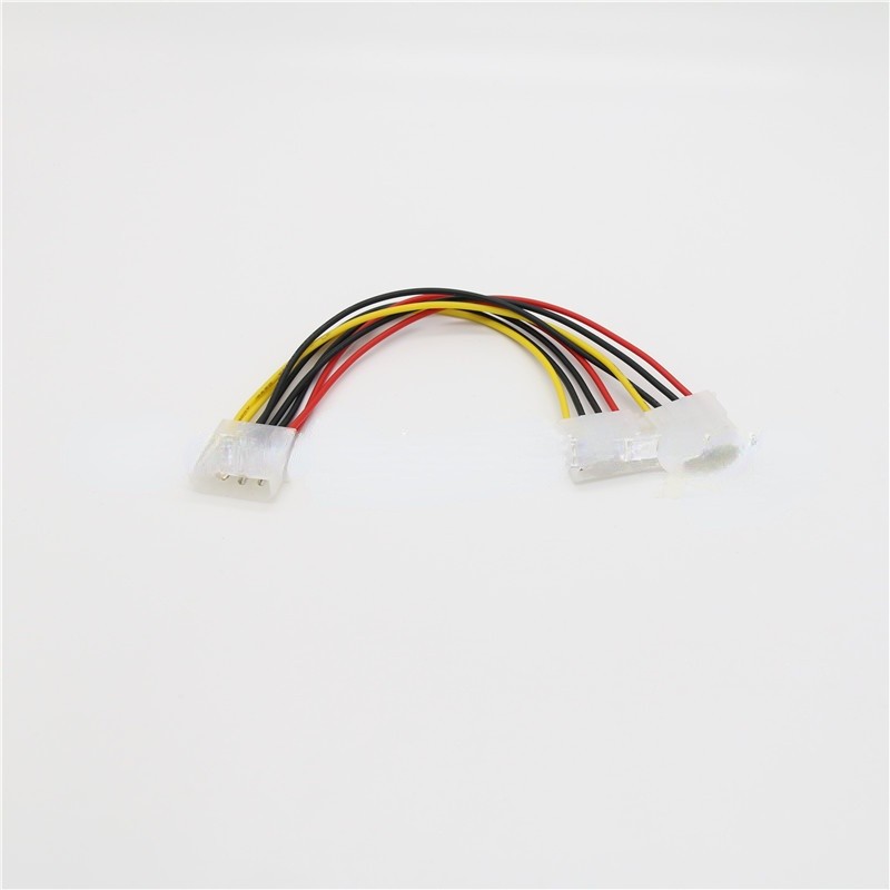 Power Splitter Adapter Cable 4 Pin Molex Male Power to 2x IDE 4 Pin Female Y Splitter Extension Adapter Connector Cable 20cm