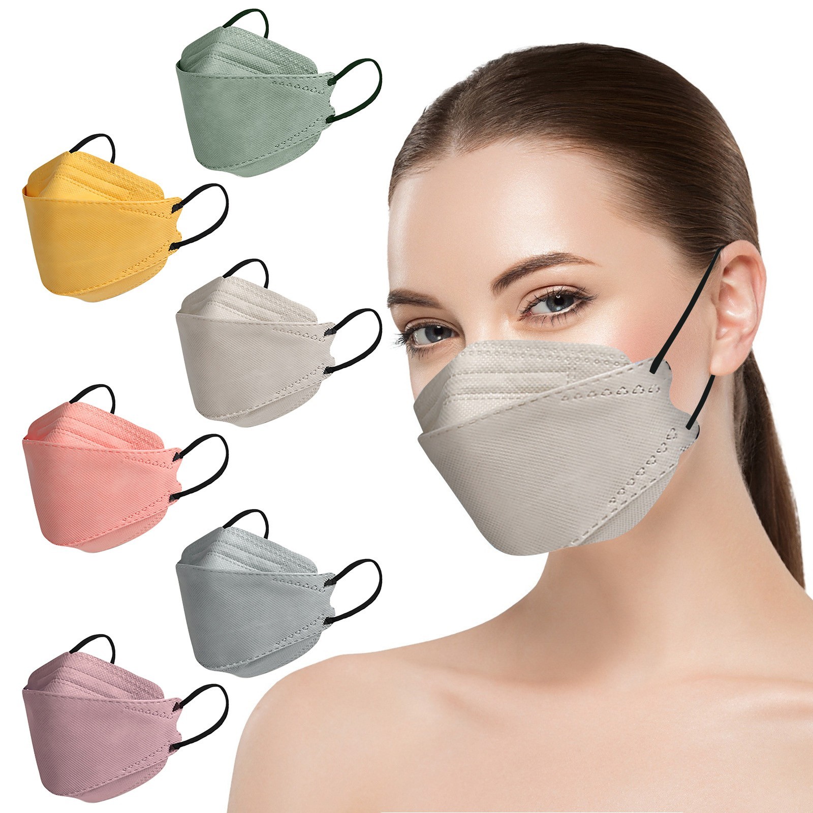 3D الأسماك KN95 أقنعة FFP2 الكبار 4 طبقة Mascarillas FPP2 Quirurgicas Homologadas Mascherina FFPP2 10-100 قطعة FFP2mask قناع FFP 2