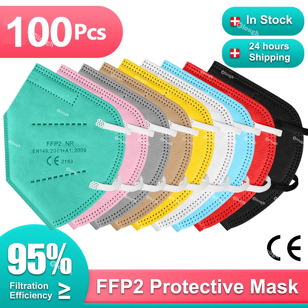 Colores masks ffp2 KN95 mascarilla ffp2 homolucada spain ffp2fan 5 layers CE adult fpp2 approved ffp mask 2 mascherina ffpp2